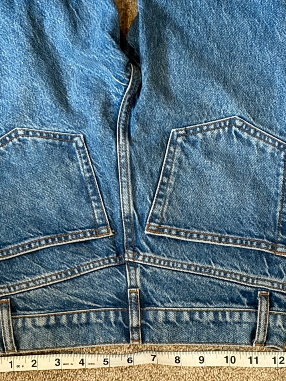 REFORMATION Cynthia High Rise Straight Jeans Size 23 NWT Colorado Blue Wash - Picture 12 of 13